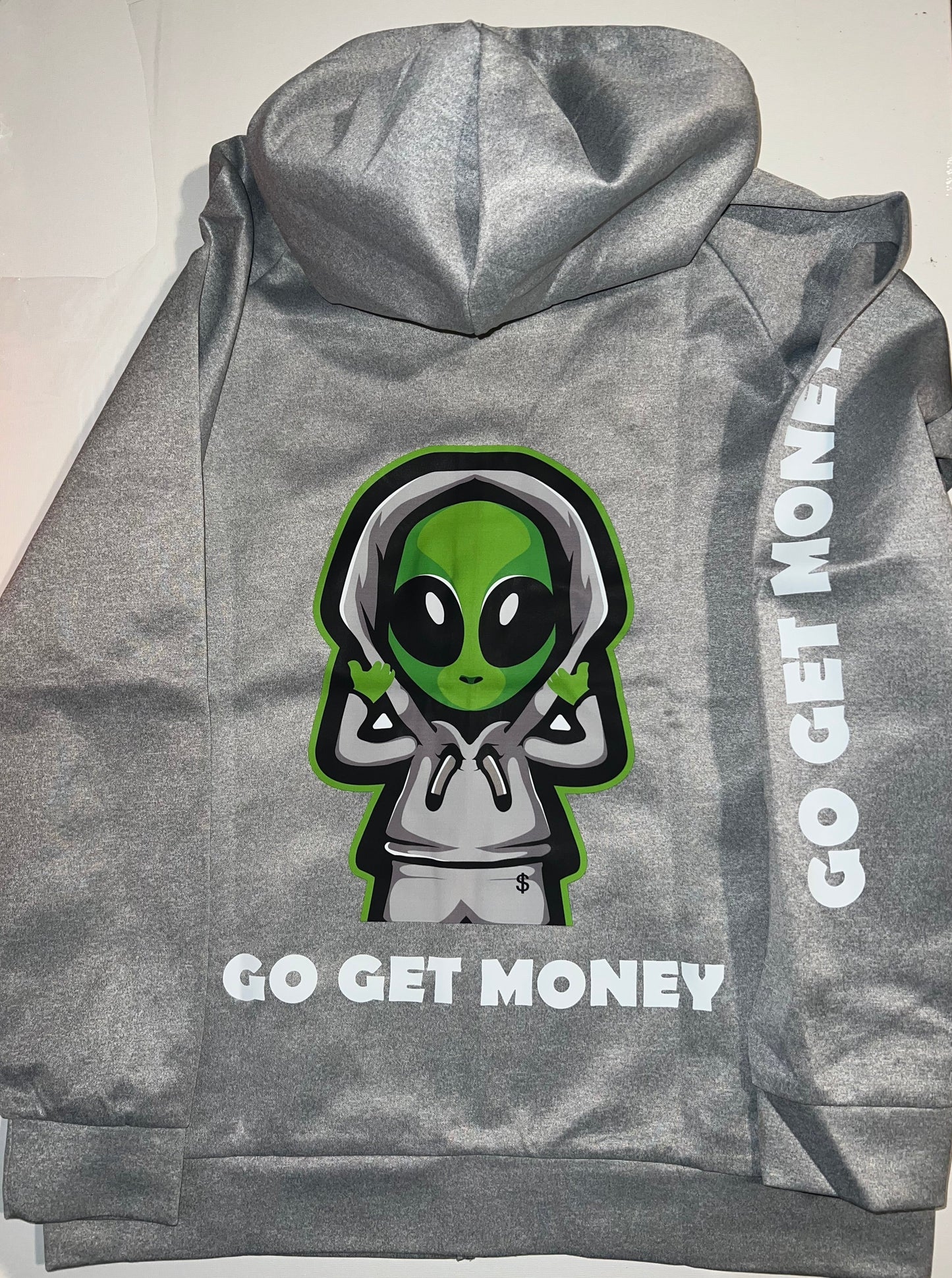 -GGM- Hoodie Grey on White