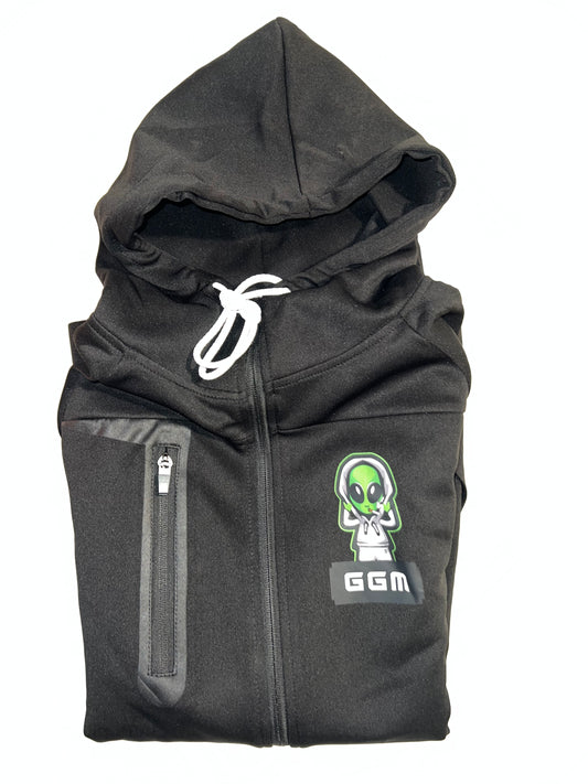 -GGM- Hoodie Black On White
