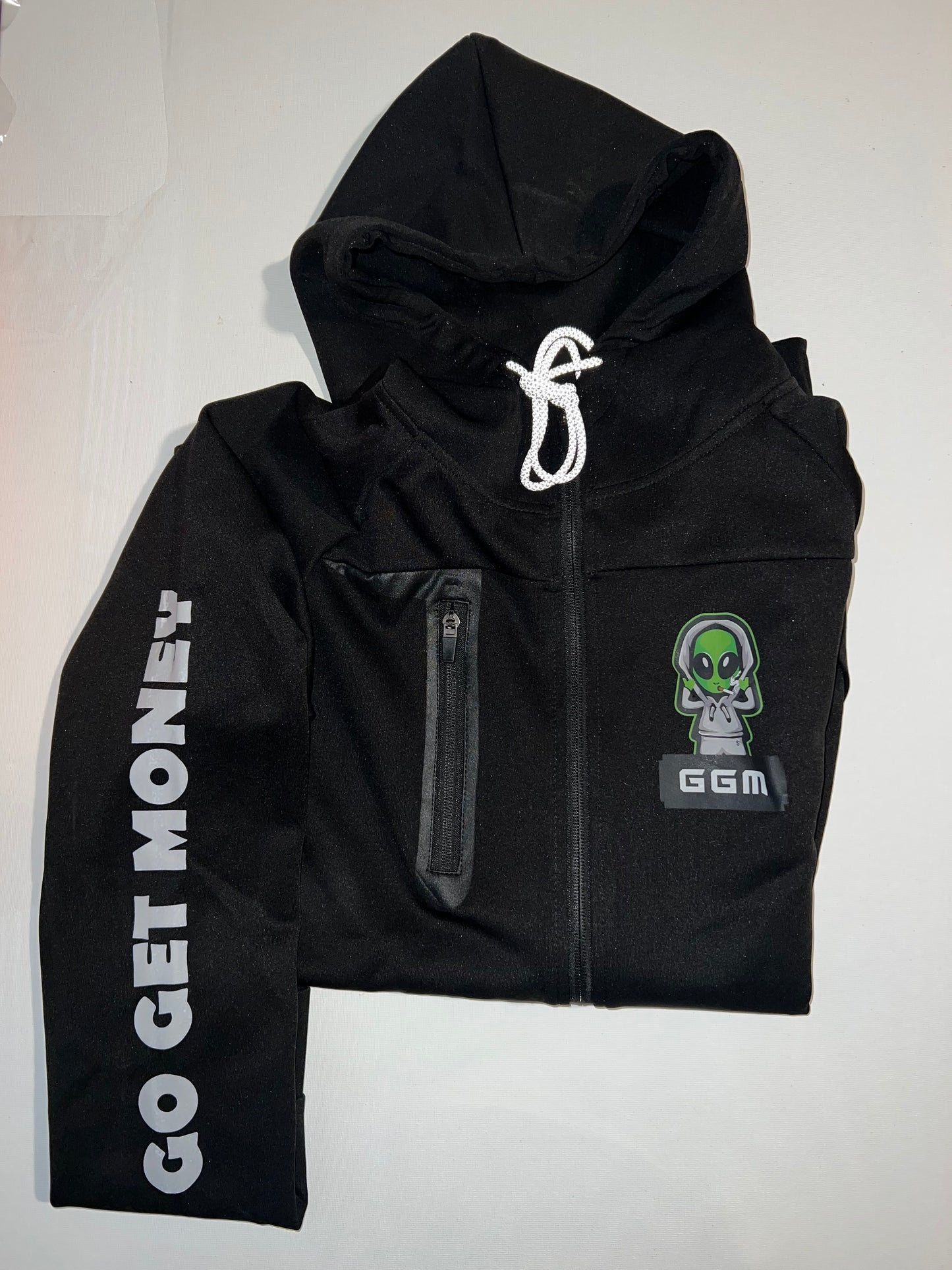 -GGM- Hoodie Black On White