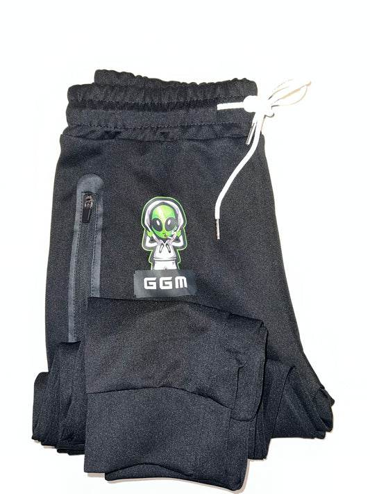 -GGM- Sweat Pants Black On White